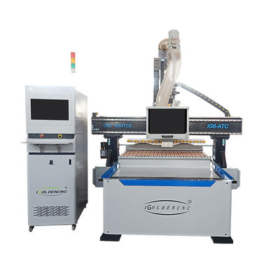 kwaliteit  Construction works   iGolden Rotary 3D CNC Router Machine 4 Axis Wood ATC 3D Wood Cnc Router Machine fabriek